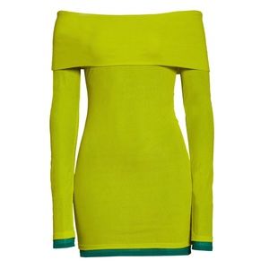 Simon Miller Off Shoulder Green Mini Dress Small NWT